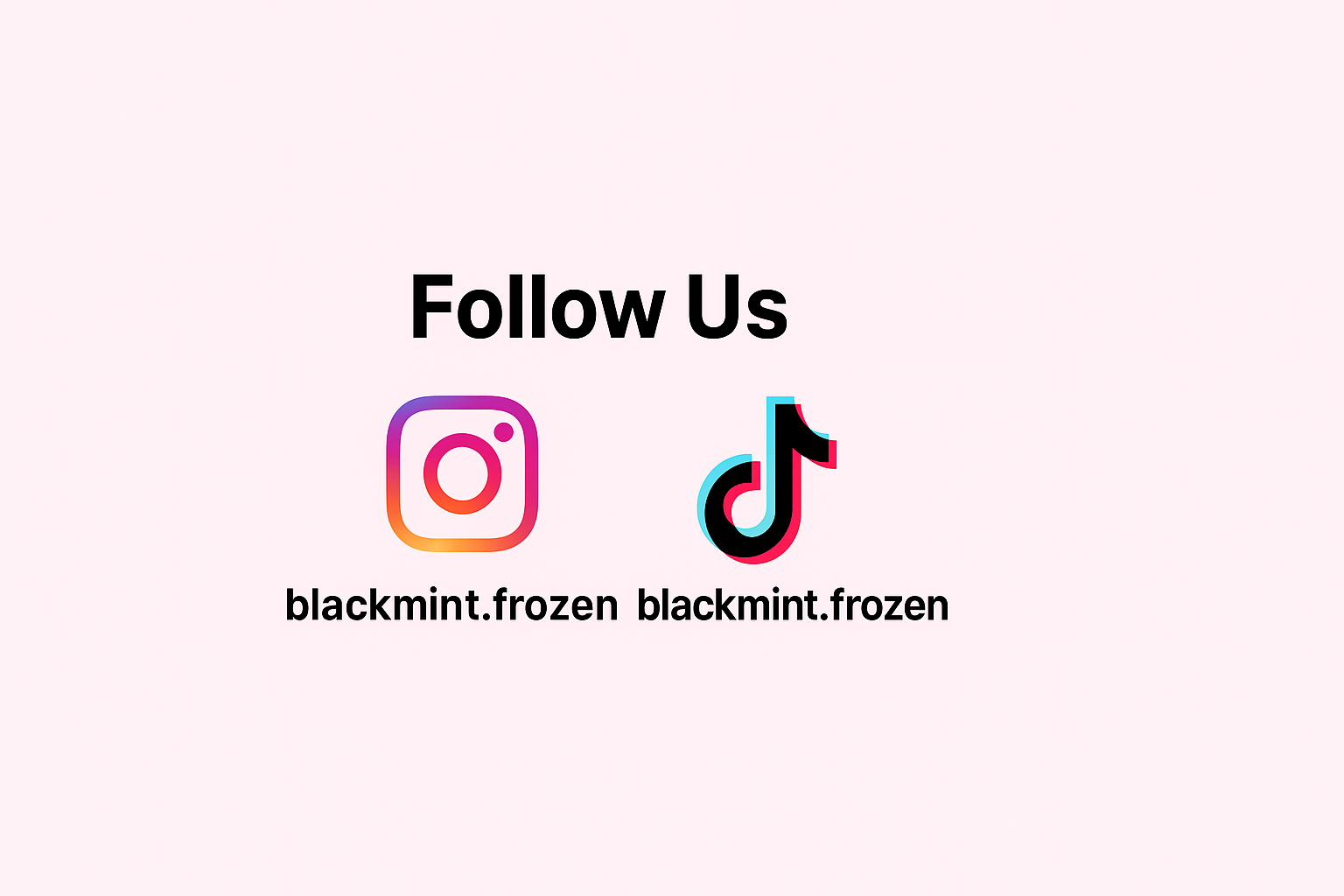 Instagram & TikTok — @blackmint.frozen